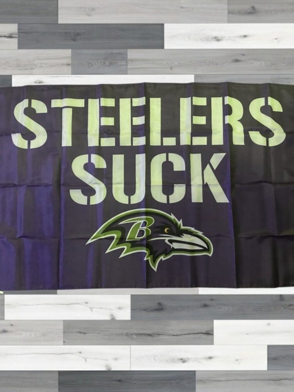 Baltimore Ravens Steelers Suck 3x5 Flag Banner